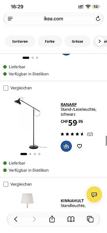 Lampes: Stehlampe schwarz IKEA – D'occasion à Regensdorf par rob_c7xr 3