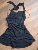 Damen Kleid schwarz Grösse L Neckholder Falten gerafft