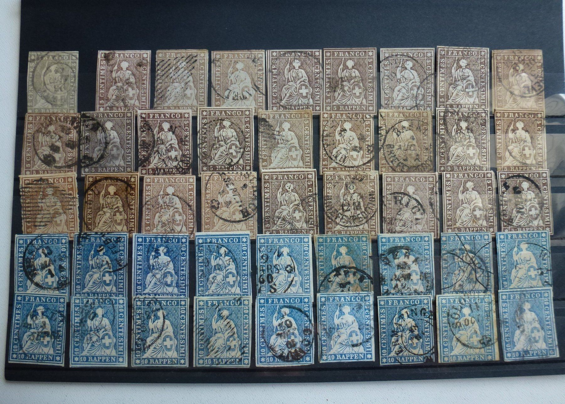 Tutti i francobolli: ++CH Briefmarkensammlung ab Post Locale, Rayons und Strubeli – Usato da Walkringen venduto da Casablanca777 4