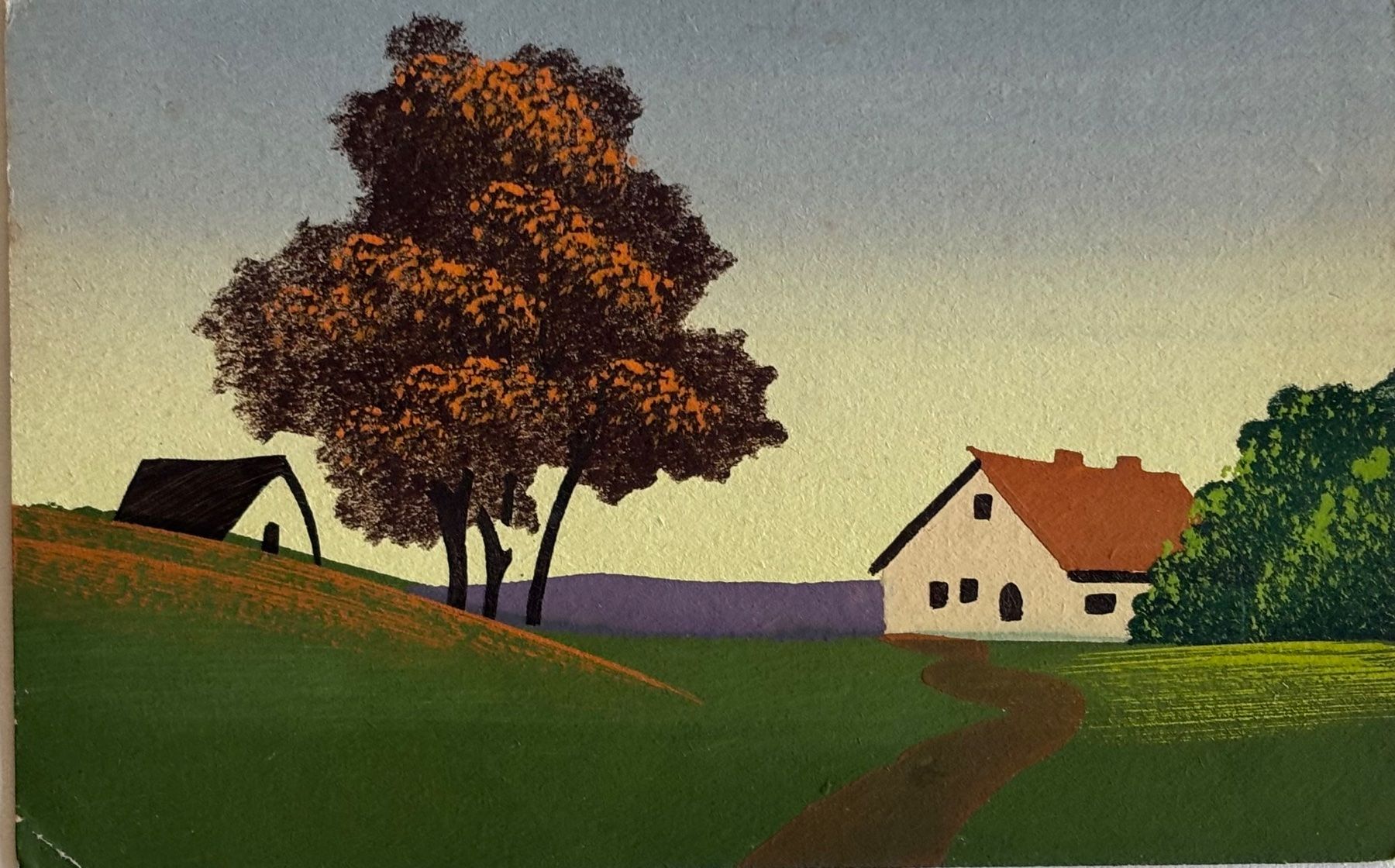 Cartes postales: Landschaft, Handgemalt, TOP! – D'occasion à Frauenfeld par Merk52