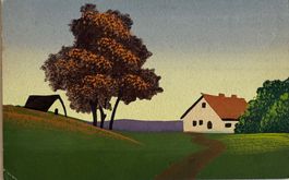 Landschaft, Handgemalt, TOP!