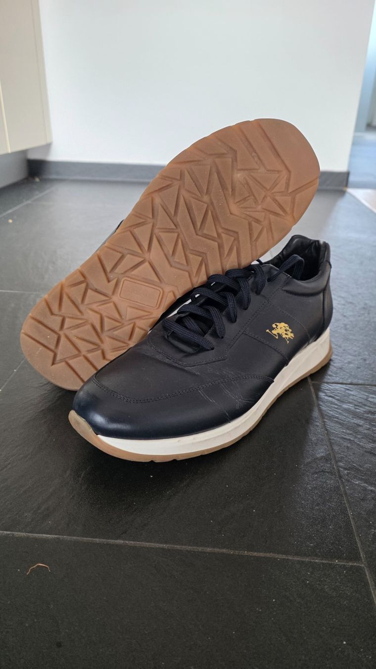 US Polo Scarpe da uomo: US Polo Assn. blue leather sneakers – Usato da Zürich venduto da ggg_ll7l 3
