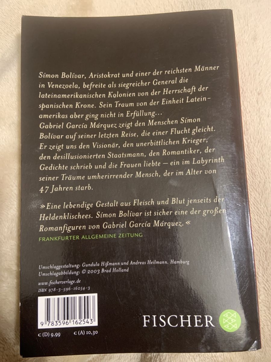 Bücher: Spanisch Maturabuch: El general en su laberinto – Neu (gemäss Beschreibung) aus Sargans von aebi081 4