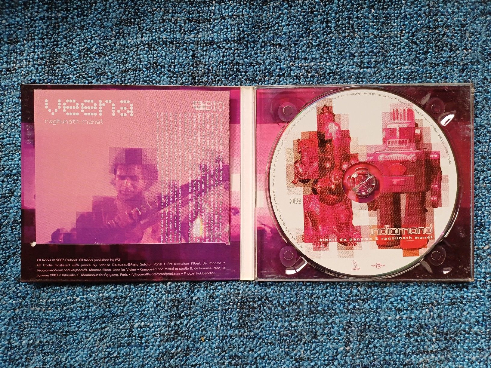 CD: Albert de Paname & Raghunat Manet "Indiamond" CD digipack – Usato da Begnins venduto da Drastic-Sound 2