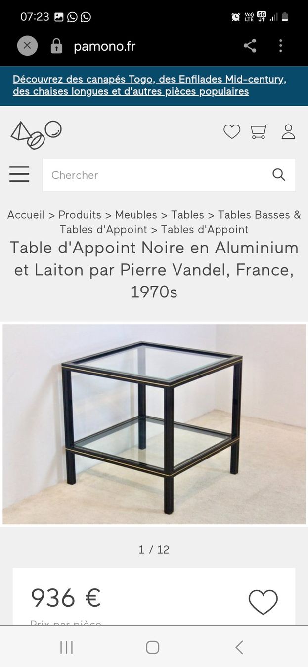 Tavoli: Table basse sur roulettes PIERRE VANDEL Paris – Usato da Fully venduto da tameab 8