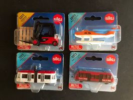 Spielzeug Spielzeuge SIKU Gabelstapler Strassenbahn +2=4 Stk