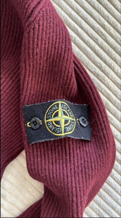 Stone Island Rollkragen Pullover S Rot Top Zustand! (Neu