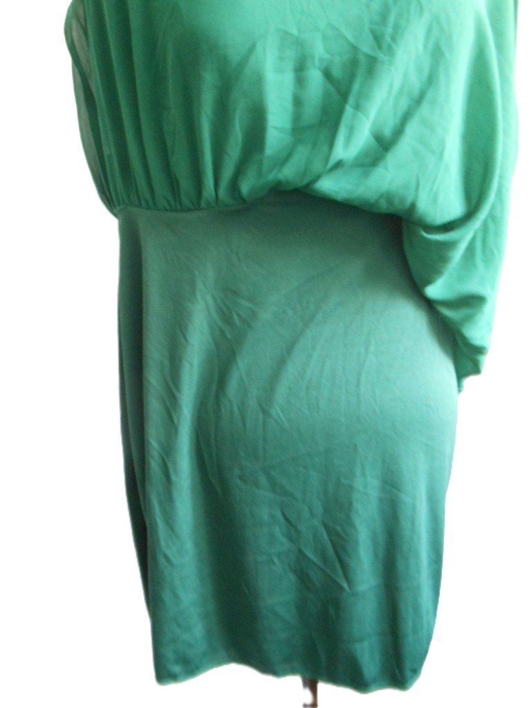 Vestiti: ca. Gr. 46 grünes Stretch Kleid tiefer Ausschnitt – Usato da Basel venduto da frausommerwind 6