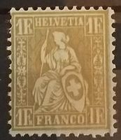 4080C) 52, Sitzende Helvetia, Abart postfrisch Kt. 50.-++