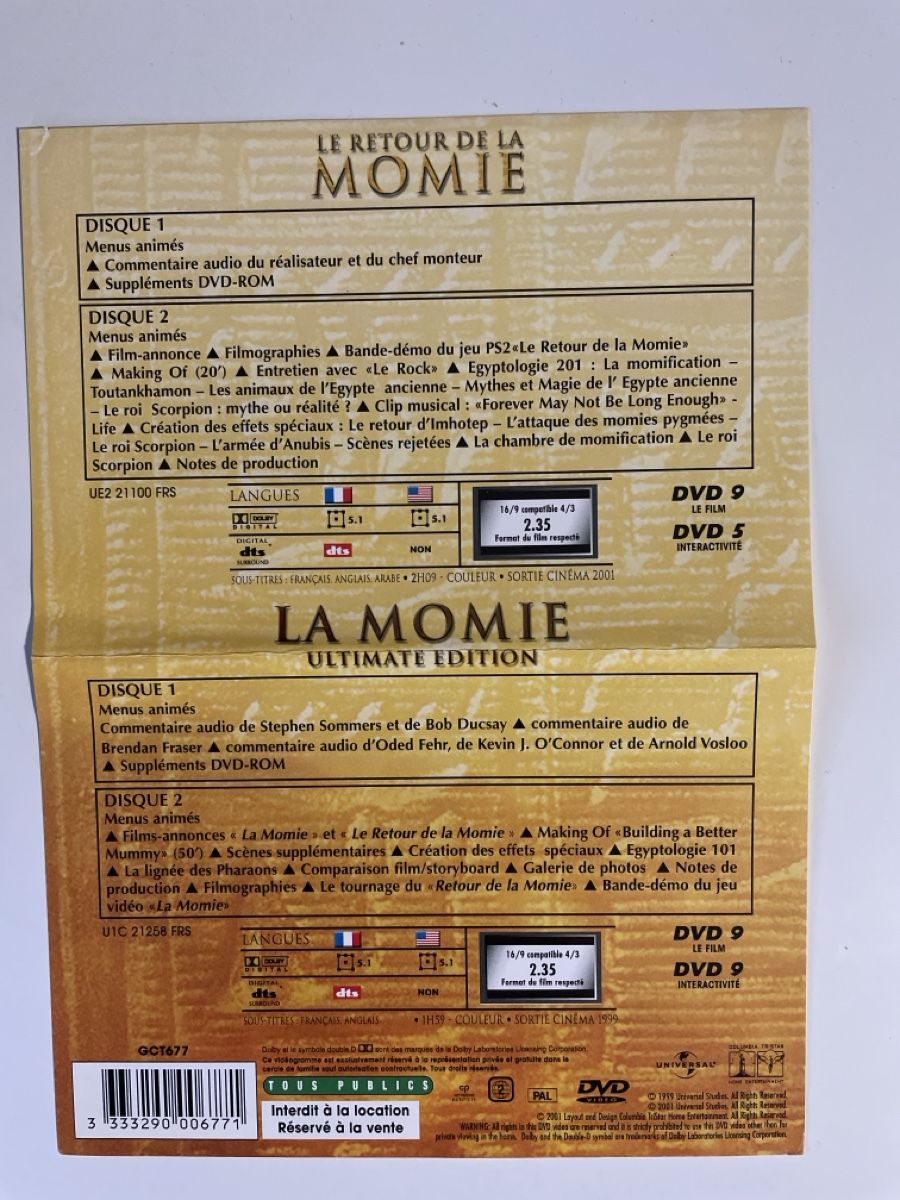 Tutti i DVDs: Coffret DVD La Momie – Usato da La Tour-de-Peilz venduto da Danjor 1