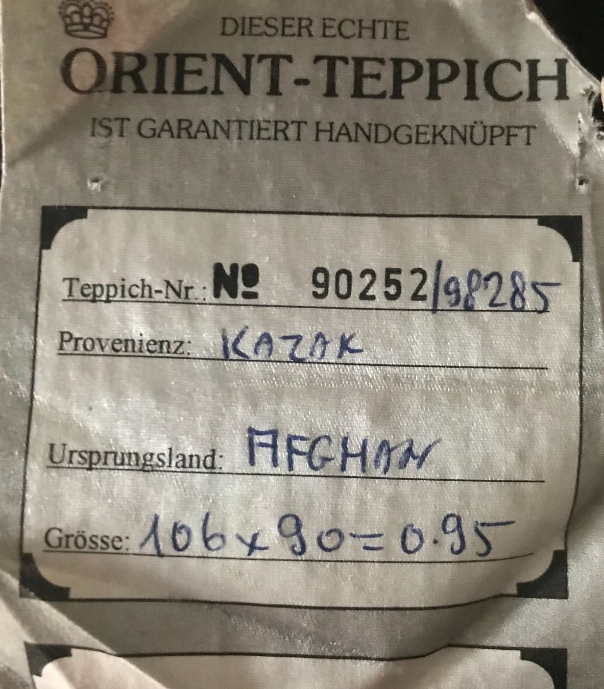 Teppiche: Afganischer Teppich, handgeknüpft – Gebraucht aus Athenaz (Avusy) von xam48 1