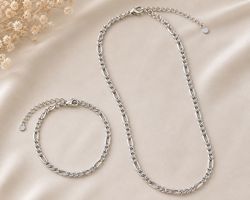 ✨ Ensemble collier + bracelet argentés – NEUFS ✨
