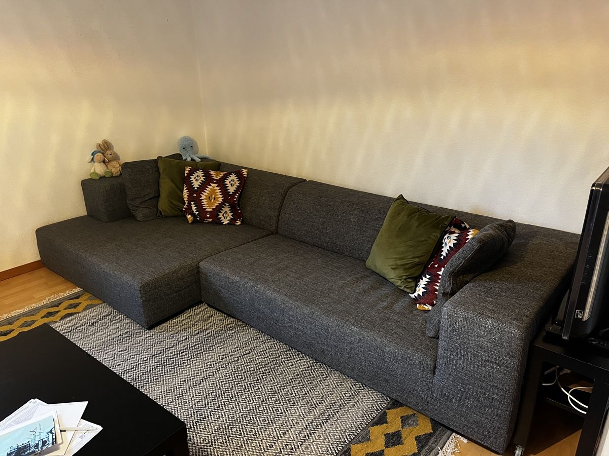 Divani: Grosses grau meliertes Sofa – Usato da Winterthur venduto da SophiaG.