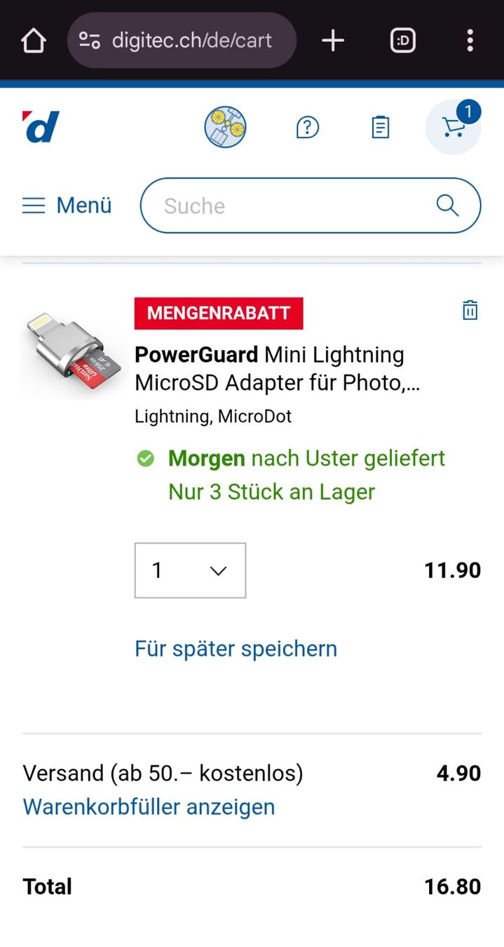 Unità & Adattatore: iPhone / iPad MicroSD Kartenlesegerät mit Lightning Stecker – Nuovo e nell'imballaggio originale da Uster venduto da -FPS- 4