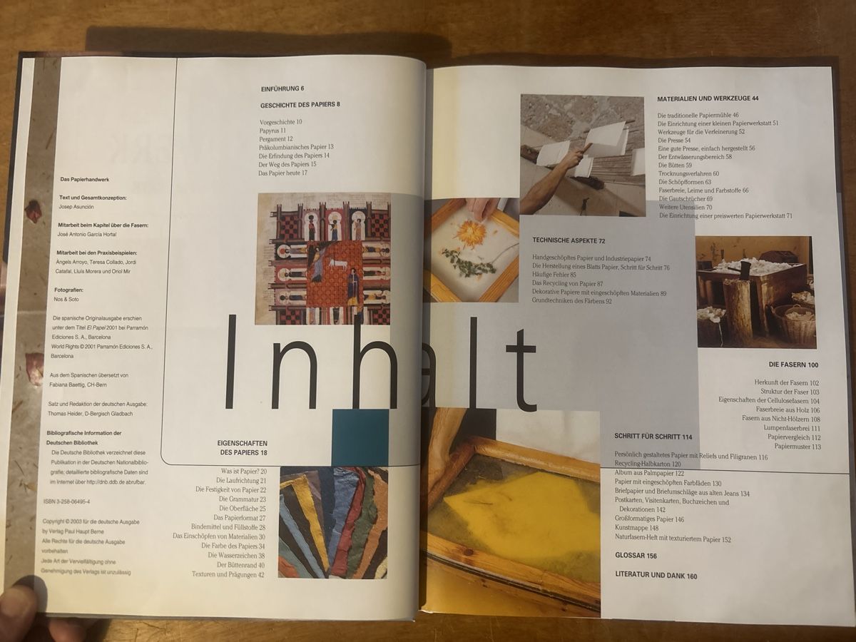 Libri: Das Papierhandwerk: Tradition, Techniken, Projekte – Usato da Zürich venduto da WWehrle 1