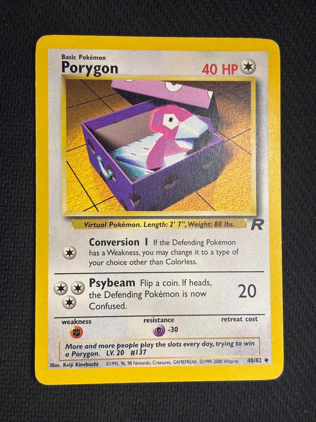 Pokémon Carte collezionabili: Pokemon Porygon 48/82 WOTC Team Rocket EN – Usato da St. Gallen venduto da KantoKarten