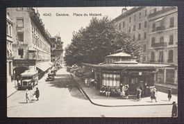 AK Place du Molard GENÈVE belebt OLDTIMER um 1920