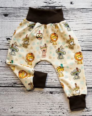 Sweat Pumphose mit Süsse Indianer Tiere Gr.74/80 - NEU