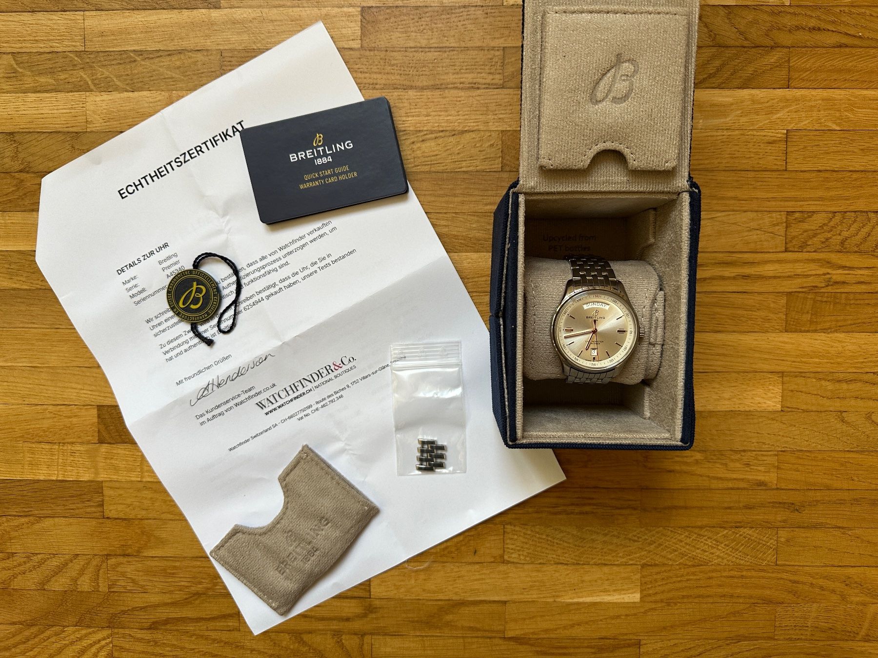 Breitling Orologi: Breitling Premier Automatic Day Date 40 A45340 Full-Set – Usato da Matten b. Interlaken venduto da cour13 9