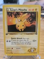 ​Pokémon Lt. Surge's Pikachu 1st Edition - Gym Challenge (20