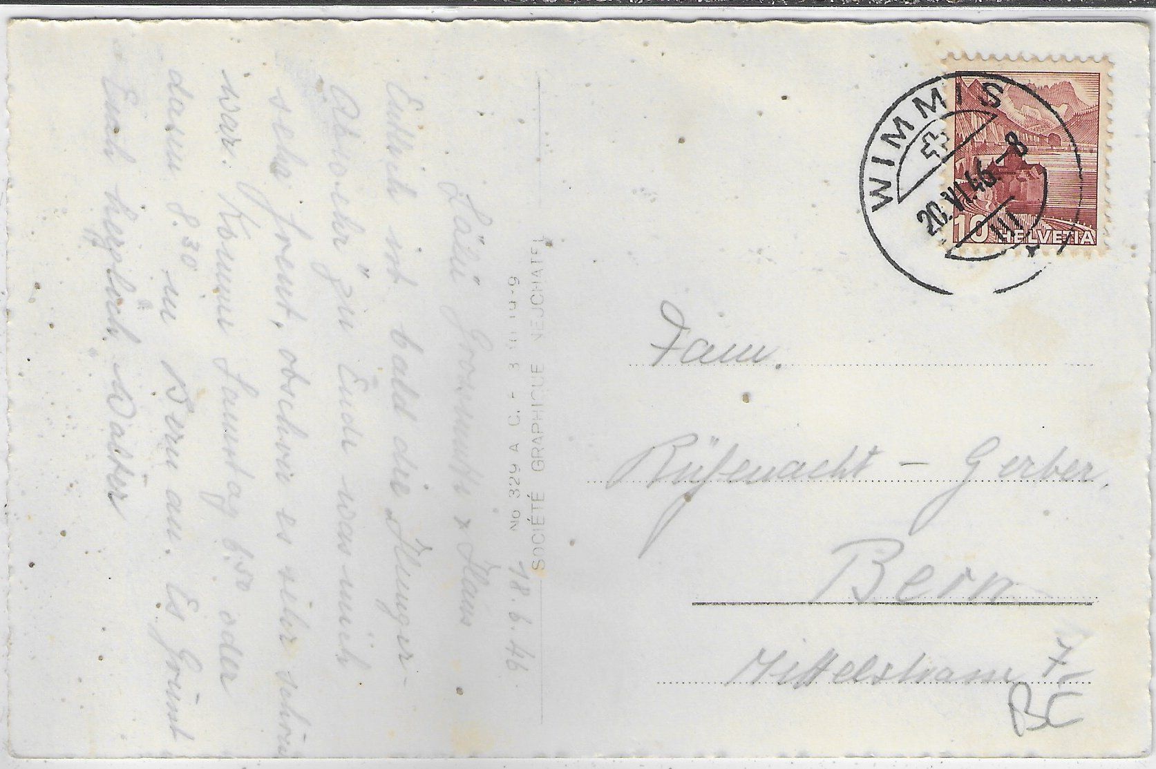 Cartes postales: Wimmis mit Burgfluh – D'occasion à Ettingen par Kartenplanet 1