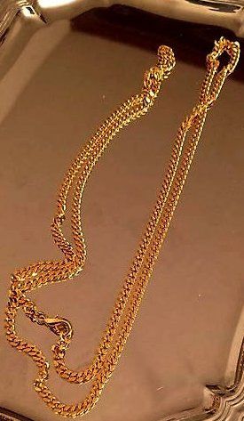 Catenine: 2 Schmuck-Ketten goldenfarbig 70+90cm ohne Punze – Usato da Villnachern venduto da focusride 2