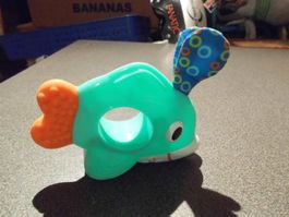Fisch hellblau/orange/weiss