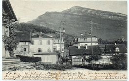 WEGGIS Unterdorf mit Rigi gel. 1902 n. Ragaz
