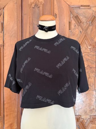 VINTAGE CROPP FILA T-Shirt Gr. S Farbe: Schwarz