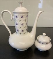 Porzellan Kaffeeset mit Veilchenmuster, Langenthal