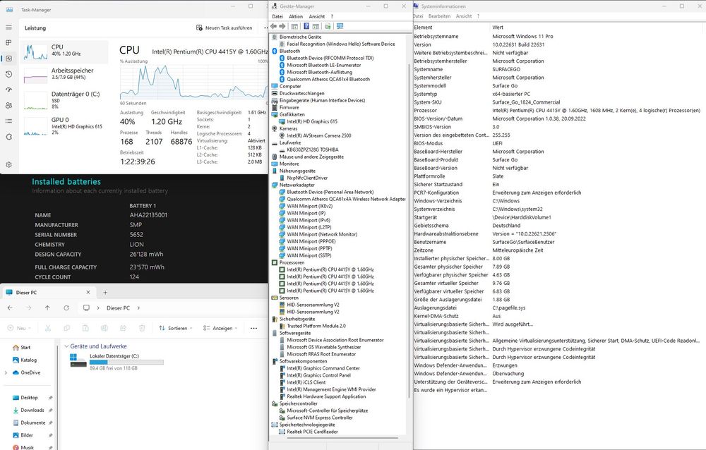 Surface Go mit Windows 11, super Zustand, 8GB RAM, 128GB SSD Kaufen
