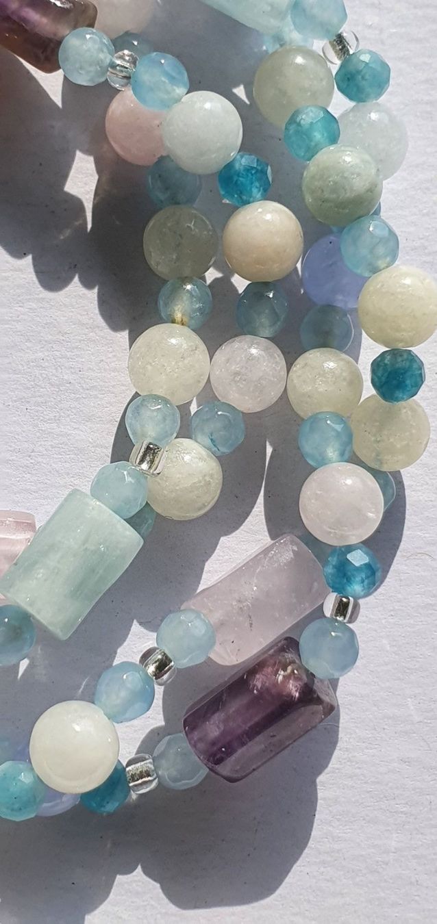 Catenine: Sommerfarben Kette. Quarz, Amethyst, Chalcedony – Nuovo (secondo la descrizione) da Benglen venduto da Meercat3 6
