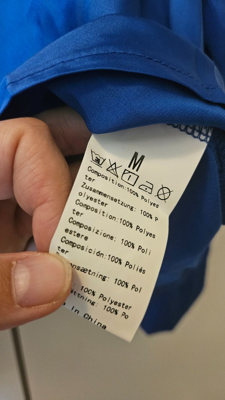 Camicette: Camicia blu tg.M poliestere – Usato da Melano venduto da H-Sara 2