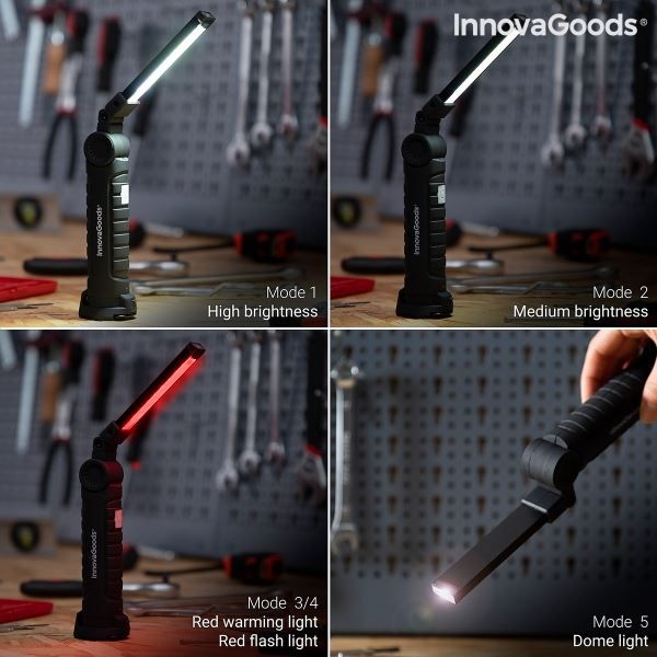 Lampe Torche Rechargeable WOLFTEETH - Aimant Et Crochet - 2200mAh