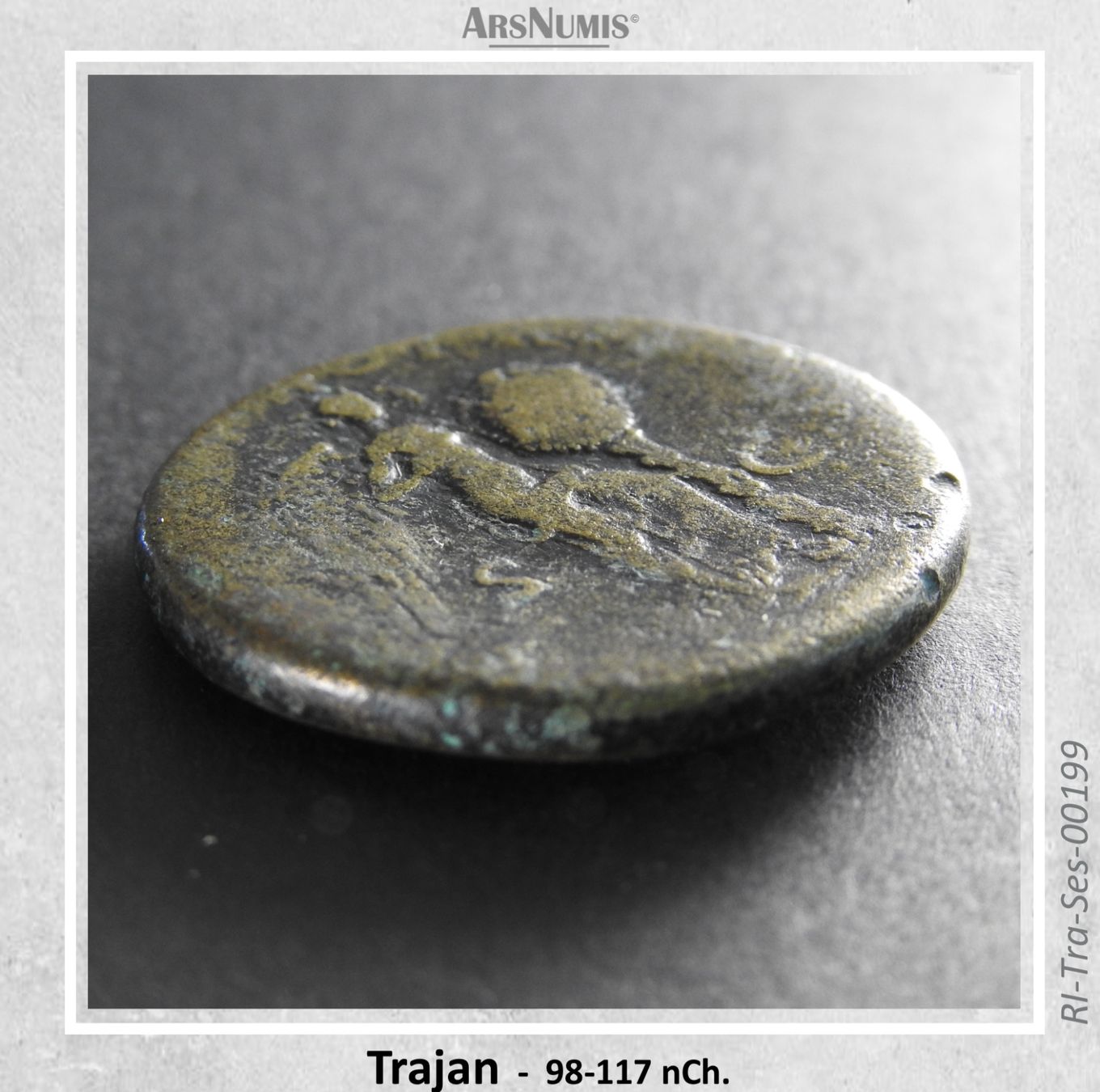 Tutti le monete: Sehr grosser römischer Sesterz - Trajan – Usato da Oberwil b. Zug venduto da ArsNumis 3