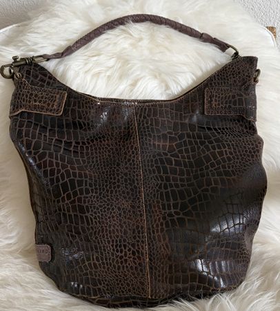 Liebeskind Berlin Handtasche Kroko Dunkelbraun