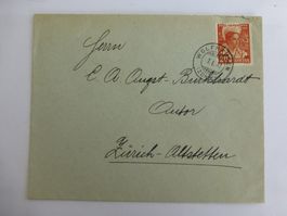 Pro Juventute 1936 Nr. 79 Schwyzerin auf Brief