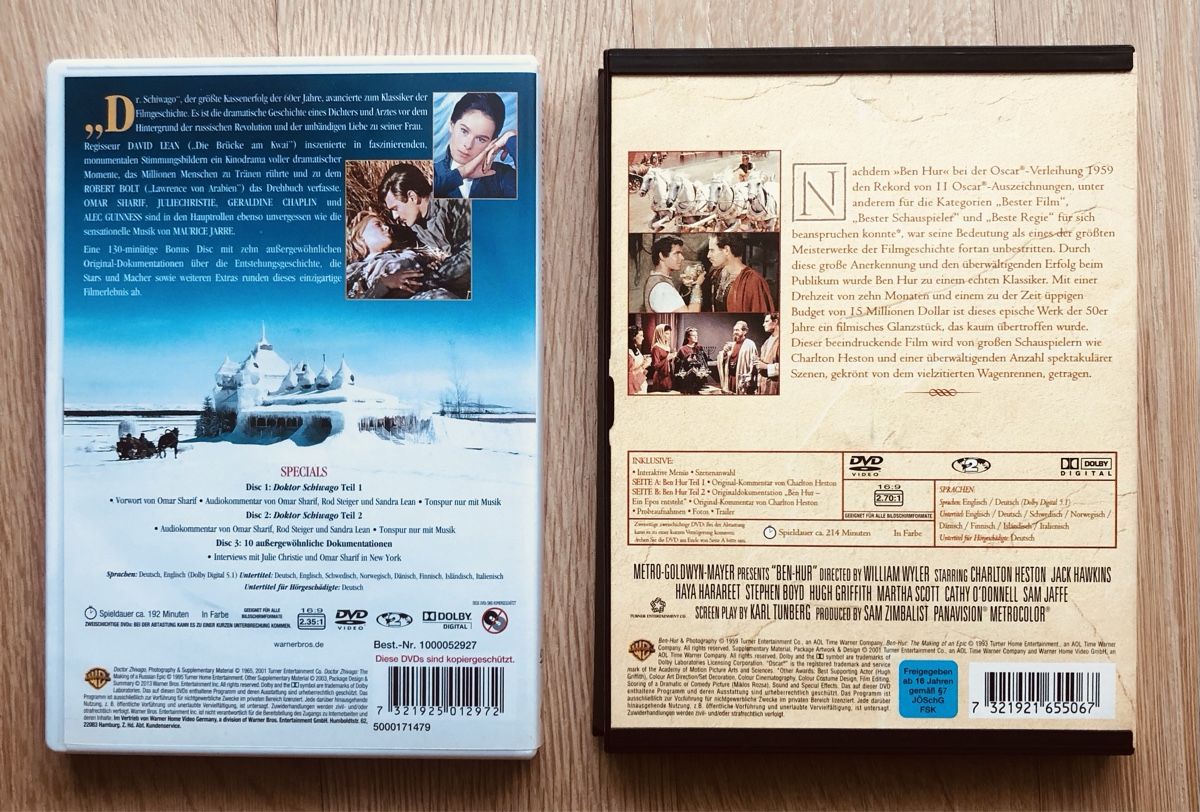 Alle DVDs: Ben Hur und Doktor Schiwago, 2 DVDs – Gebraucht aus St. Gallen von Allegra_blue 1