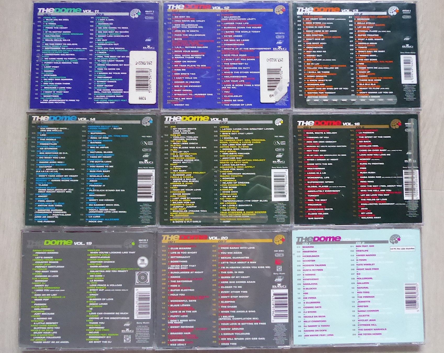 CD: CD Sammlung 'The Dome', Volume 11-16 und 19, 20, 21 – Usato da Möriken AG venduto da mineralia 1