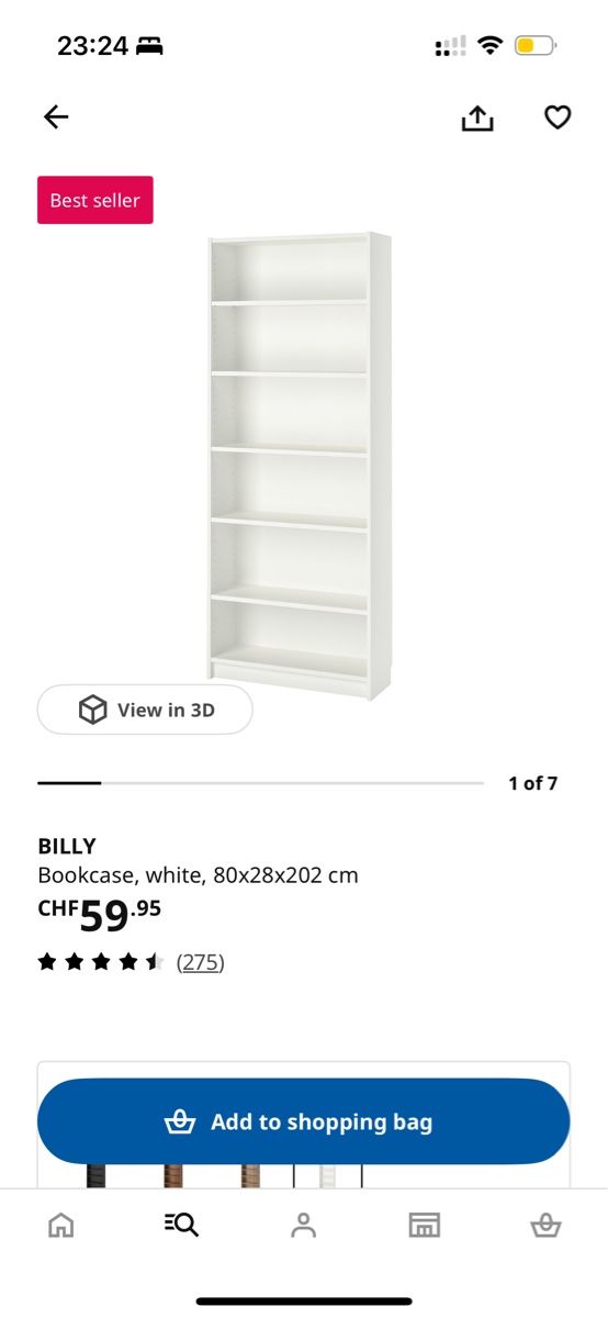Scaffali: IKEA White Billy Bookcase – Usato da Zürich venduto da ley_qj2h