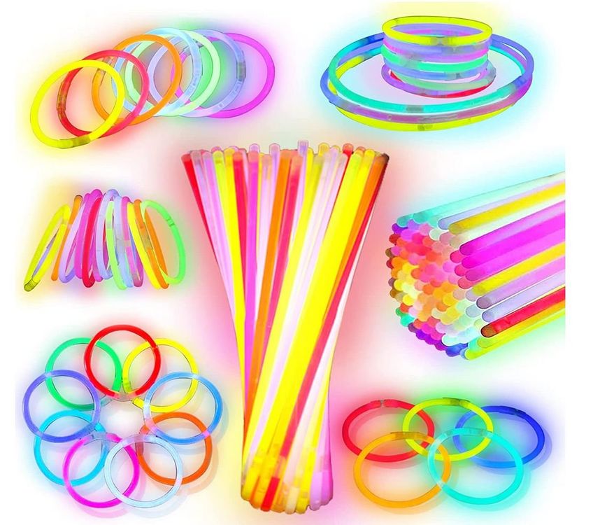 120 Knicklichter Set - Leuchtstäbe Für Partys Mit 6 Neonfarben
