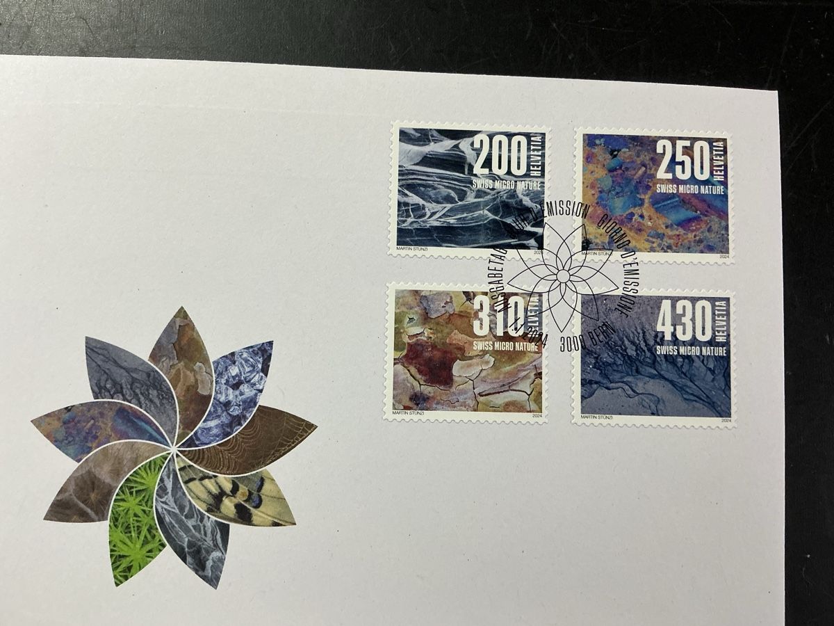 Tutti i francobolli: Briefmarken "Swiss Micro Nature" 4 Werte neu ungebraucht – Usato da Hedingen venduto da Juniswiss
