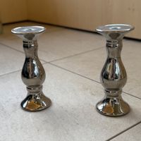 Silberne Kerzenständer, 2 Stück, elegant, neuwertig