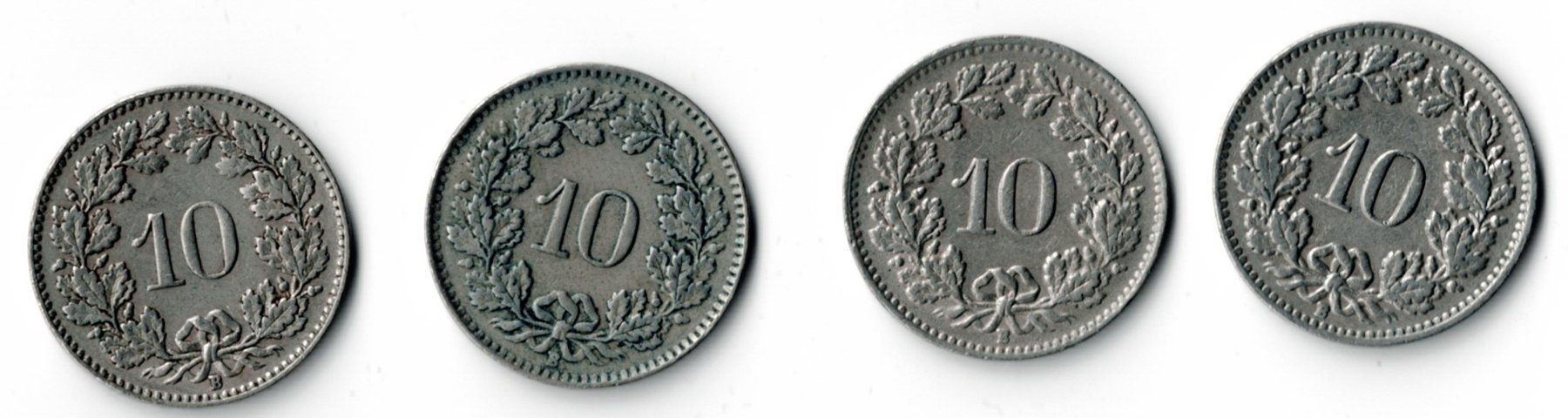 Tutti le monete: 1940_1944_1946_1947_10 Rappen – Usato da Hombrechtikon venduto da Fraese01 2