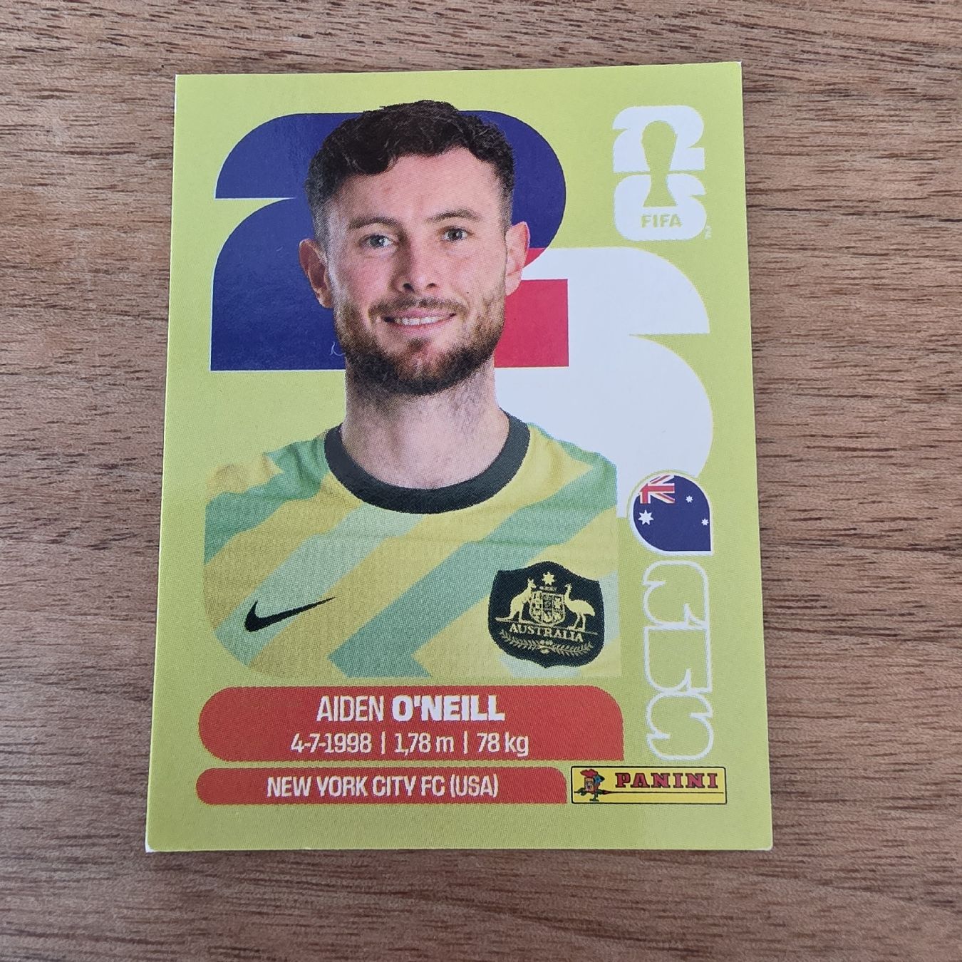 Panini Sammelbilder & Trading cards: Panini AUS14 Aiden O'Neill  – Neu und originalverpackt aus Buchs AG von LogoParts