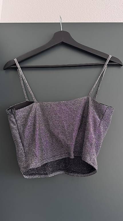 Tops: Graues Glitzer-Bustier  Grösse S – Gebraucht aus Schlieren von _lgv 1