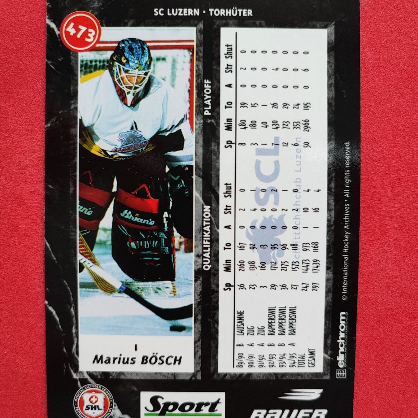 Carte collezionabili: Marius Bösch - SC LUZERN - 1996/97 – Usato da Dübendorf venduto da kb86_MOVIE 1