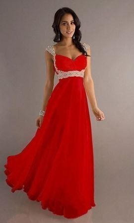 Abendkleid Gr. 32/34 Rot Chiffon - AUSVERKAUF!!!