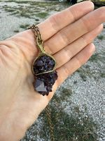 wunderschöner redblood Amethyst Edelstein Anhänger und Kette