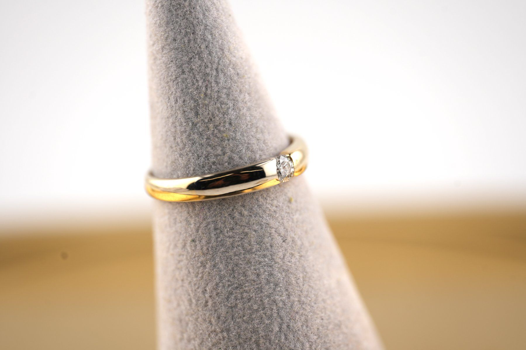 Anelli: Goldring 14K mit Diamant – Usato da Basel venduto da Vip24 1